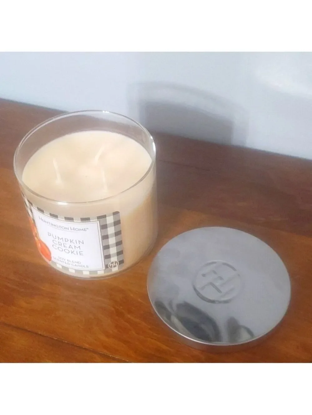 Huntington Home Soy Blend Scented 3-Wick Jar Candle, 14oz Pumpkin Cream Cookie
